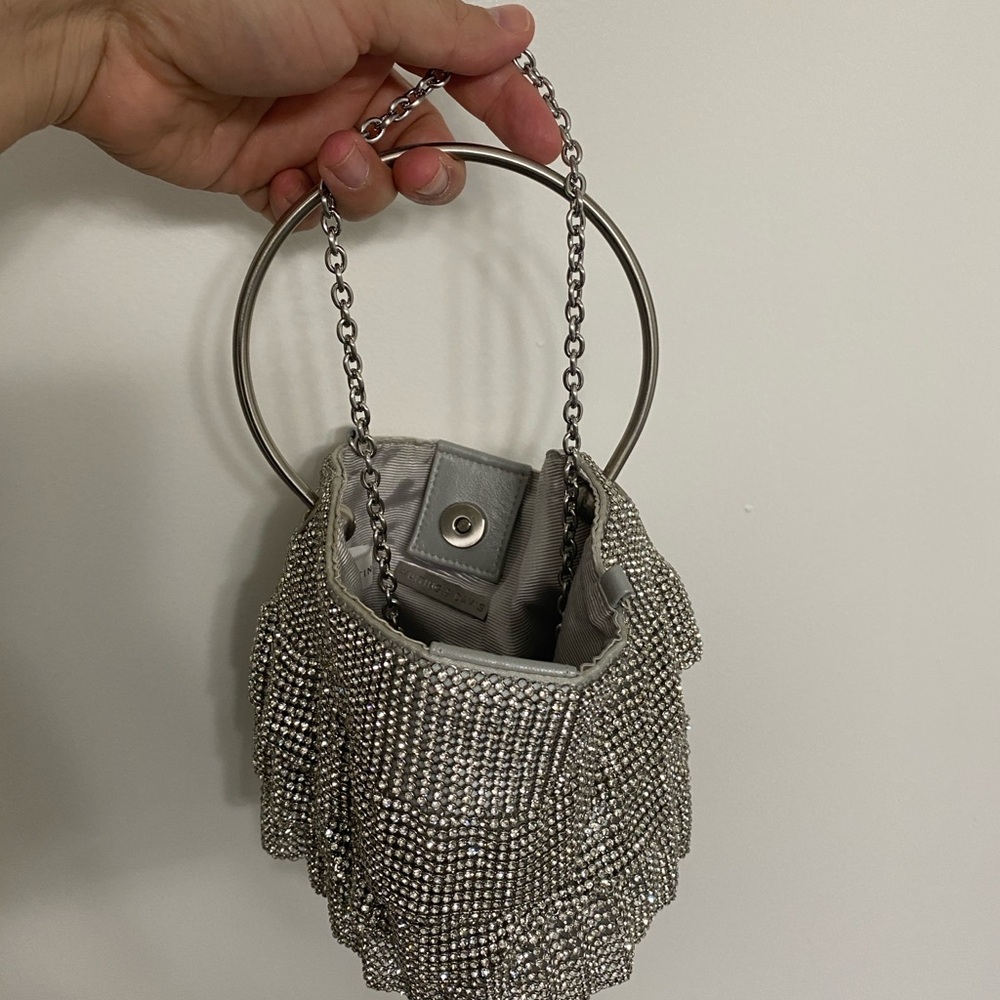 Whiting & Davis Solier Ruffle Bucket Bag - Picture 11 of 12